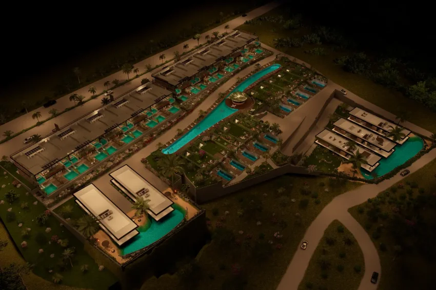 Bahçeli'de Resort İçerisinde, 3 Yatak Odalı Villa, Özel Havuzlu, Denize Yürüme Mesafesinde