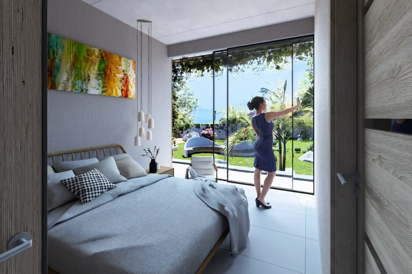 Bahçeli'de Resort İçerisinde, 3 Yatak Odalı Villa, Özel Havuzlu, Denize Yürüme Mesafesinde