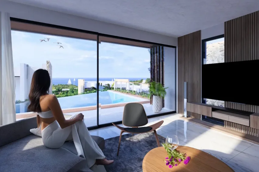 3 Bedroom Villa with Private Pool and Access to Resort Facilities in Bahçeli, Walking Distance to the Sea