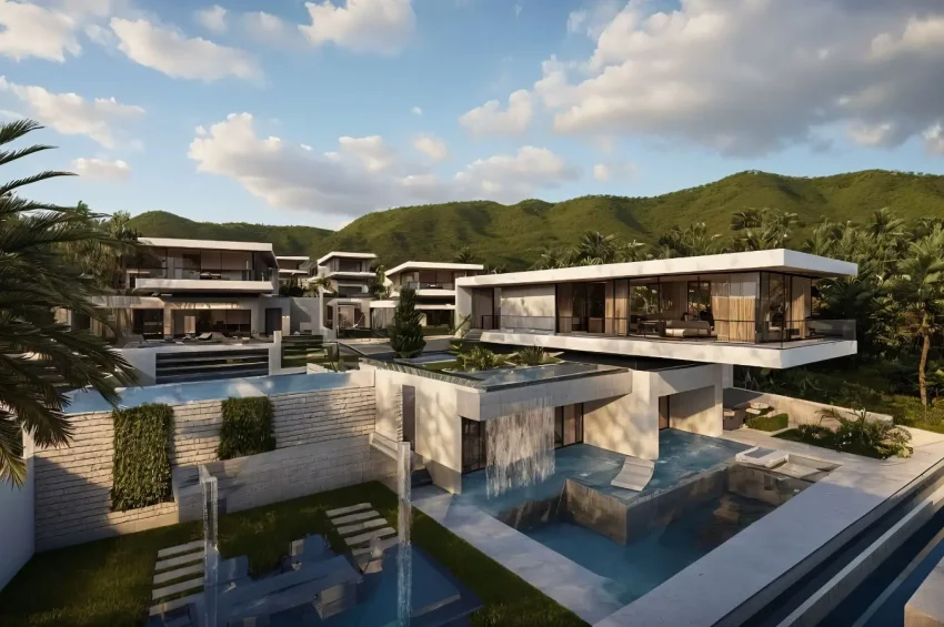 Modern villa med 3 sovrum, privat pool och havsutsikt i Edremit, Kyrenia
