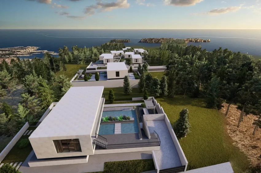 Modern villa med 3 sovrum, privat pool och havsutsikt i Edremit, Kyrenia