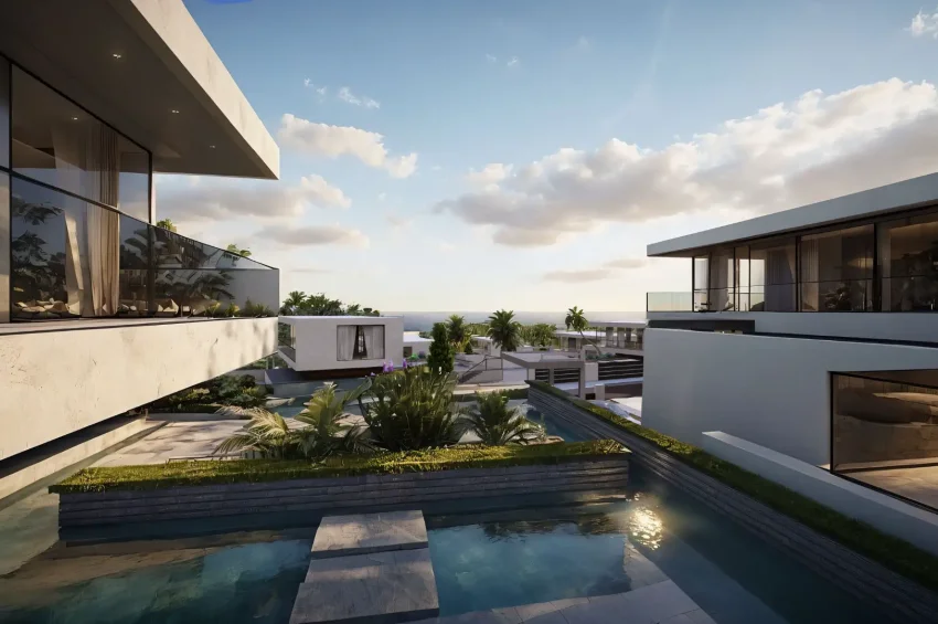 Modern villa med 3 sovrum, privat pool och havsutsikt i Edremit, Kyrenia