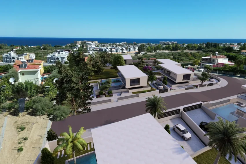 Modern villa med 3 sovrum, privat pool och havsutsikt i Edremit, Kyrenia