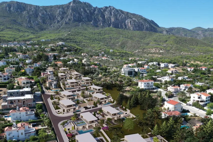 Modern villa med 3 sovrum, privat pool och havsutsikt i Edremit, Kyrenia