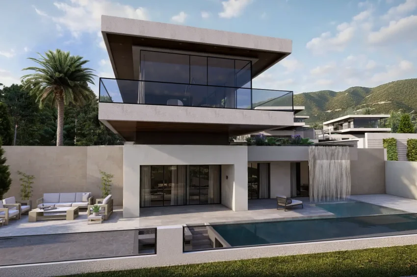 Modern villa med 3 sovrum, privat pool och havsutsikt i Edremit, Kyrenia