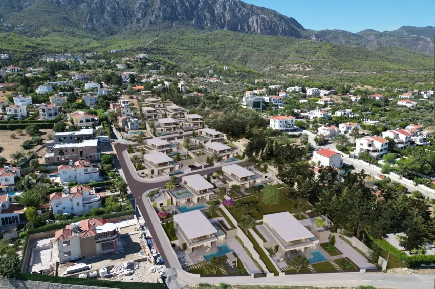 Modern villa med 3 sovrum, privat pool och havsutsikt i Edremit, Kyrenia