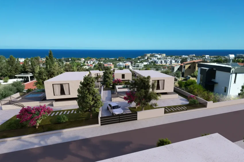 Modern villa med 3 sovrum, privat pool och havsutsikt i Edremit, Kyrenia