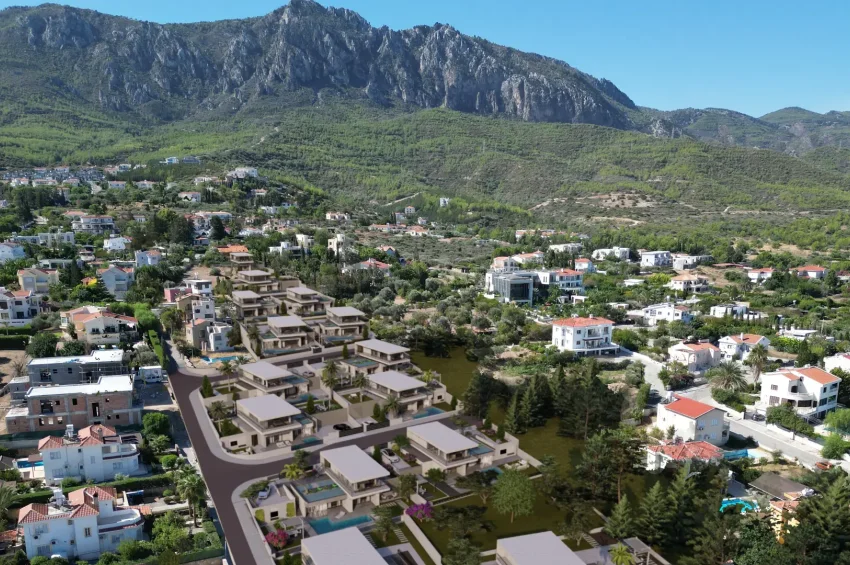 Modern villa med 3 sovrum, privat pool och havsutsikt i Edremit, Kyrenia