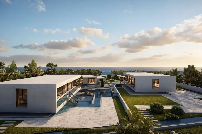 Modern villa med 3 sovrum, privat pool och havsutsikt i Edremit, Kyrenia