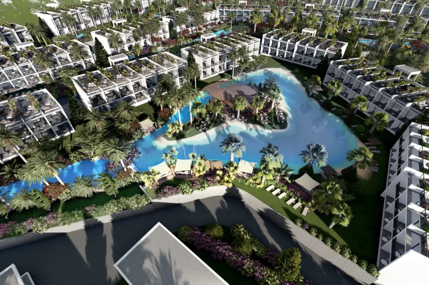 Studio-Penthouse-Wohnung in einem einzigartigen Resort in Tatlısu