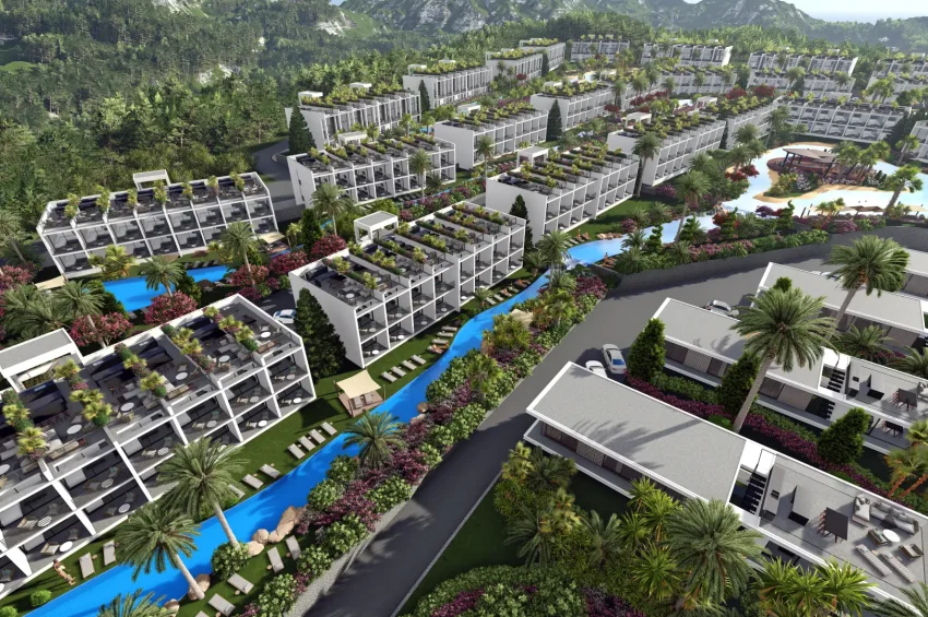 Studio-Penthouse-Wohnung in einem einzigartigen Resort in Tatlısu