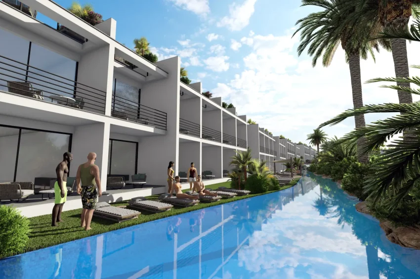 Studio-Penthouse-Wohnung in einem einzigartigen Resort in Tatlısu