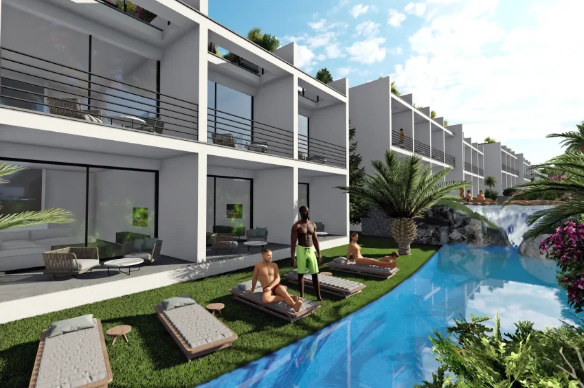 Studio-Penthouse-Wohnung in einem einzigartigen Resort in Tatlısu