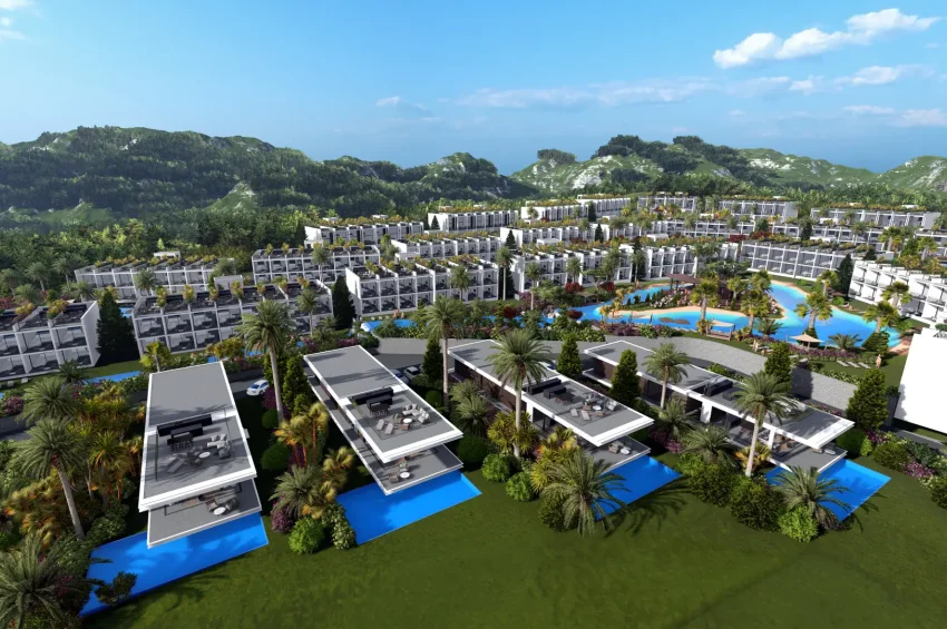Studio-Penthouse-Wohnung in einem einzigartigen Resort in Tatlısu