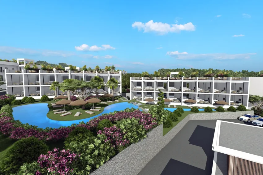 Studio-Penthouse-Wohnung in einem einzigartigen Resort in Tatlısu