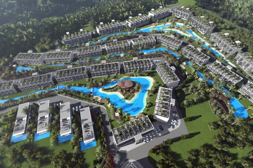 Studio-Penthouse-Wohnung in einem einzigartigen Resort in Tatlısu