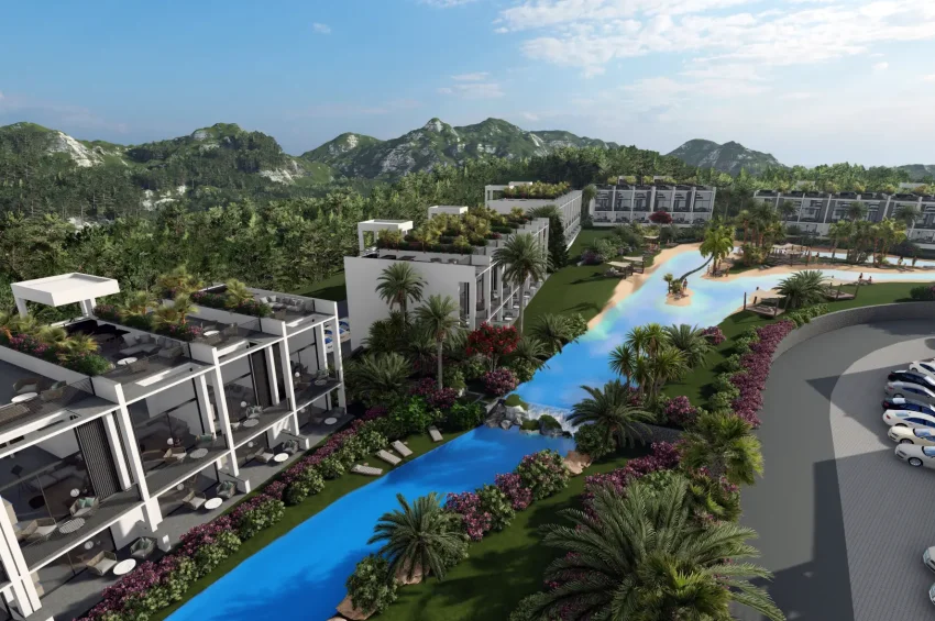 Studio-Penthouse-Wohnung in einem einzigartigen Resort in Tatlısu