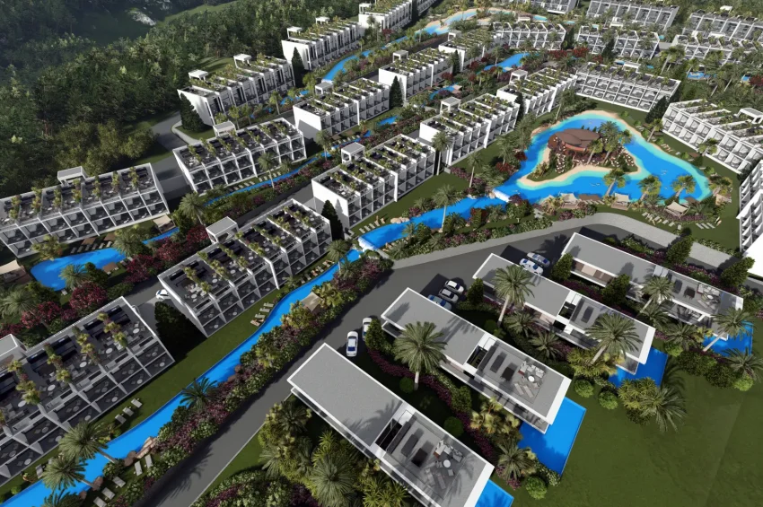 Studio-Penthouse-Wohnung in einem einzigartigen Resort in Tatlısu