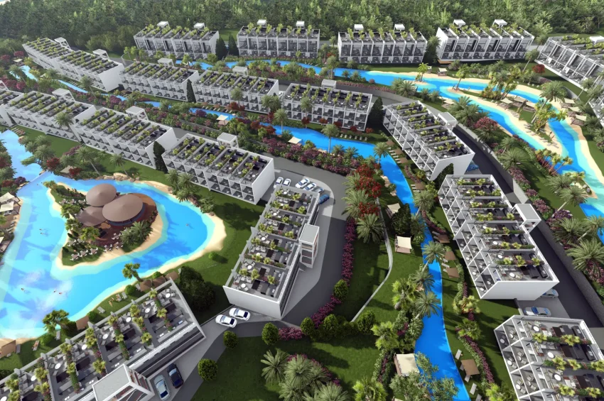 Studio-Penthouse-Wohnung in einem einzigartigen Resort in Tatlısu