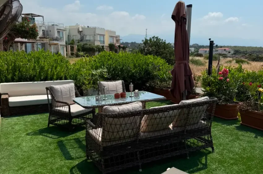 Fully Renovated 2-Bedroom Garden Apartment with Frontline Sea Views in Esentepe
