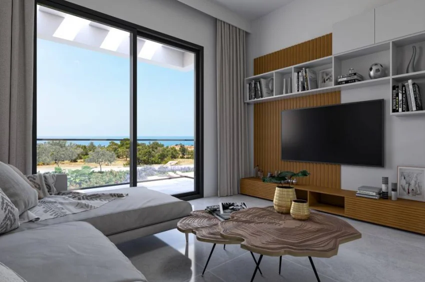 Erstaunliche Penthouse-Wohnung mit 2 Schlafzimmer in Esentepe mit bergiger Landschaft und ruhiger Umgebung