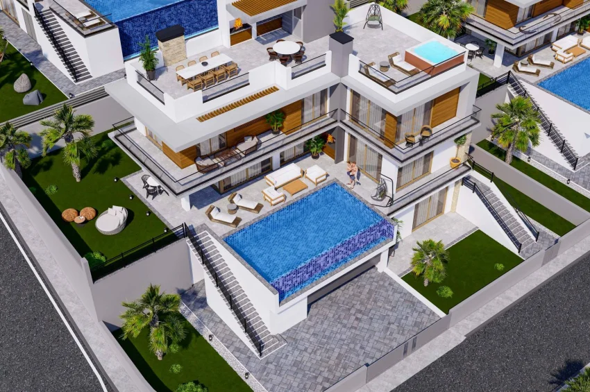 Lapta, Girne'de Satılık Lüks 5 Yatak Odalı Villa
