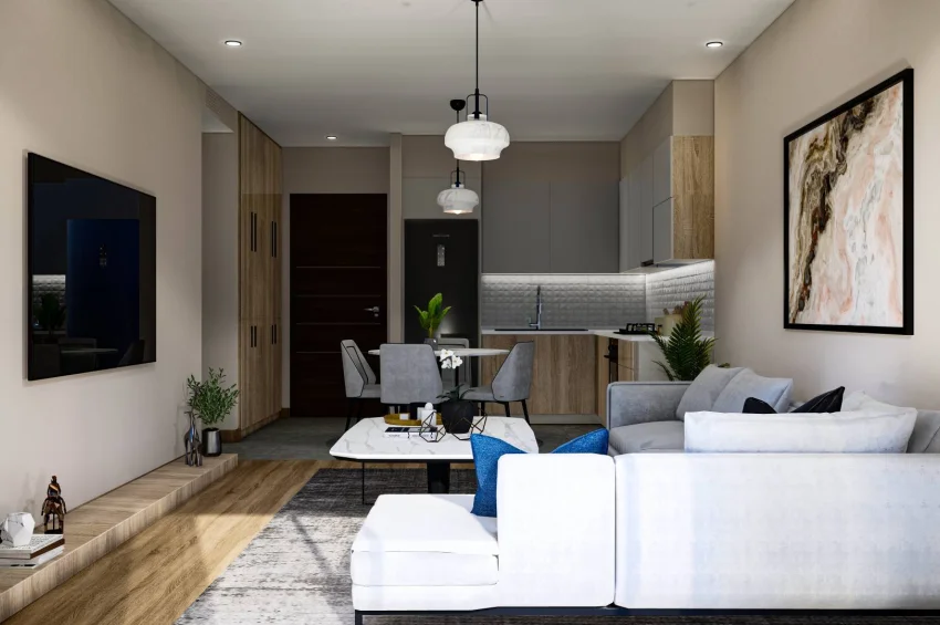 Beeindruckende moderne 3 Schlafzimmer Erdgeschosswohnung in Lapta