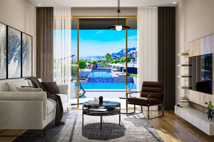 Innovatives Design-Apartment mit 1 Schlafzimmer in Lapta