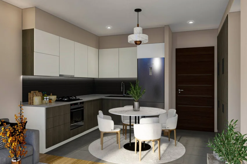 Moderne 2 Schlafzimmer Wohnung im Erdgeschoss in Lapta