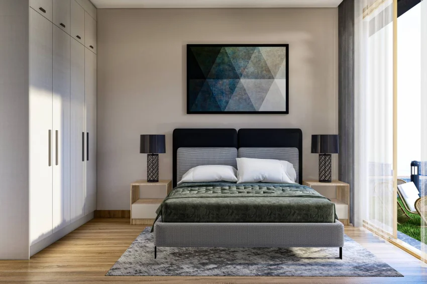 Moderne 2 Schlafzimmer Wohnung im Erdgeschoss in Lapta
