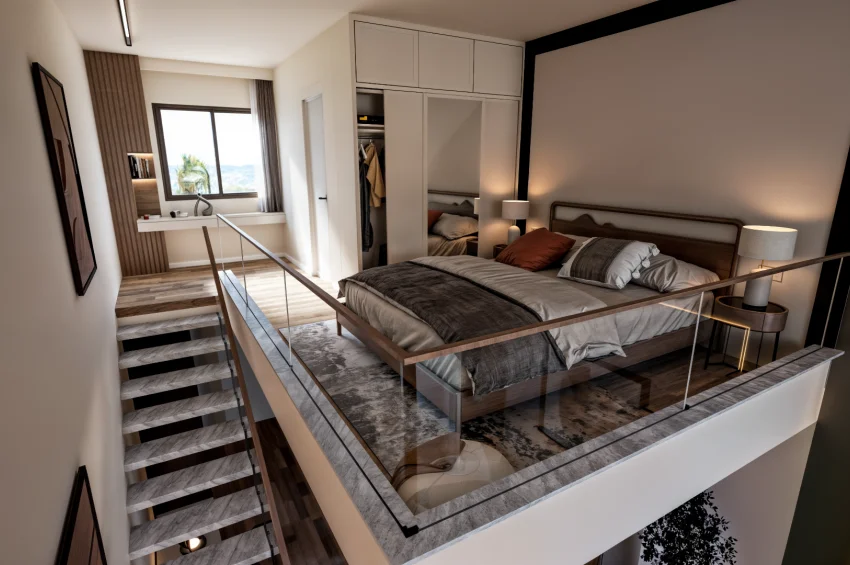 Stunning 1 Bedroom Loft with sea and mountain views